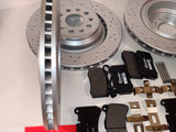 Maserati Ghibli SQ4 Quattroporte AWD Front & Rear Rotors and Brembo Brake Pads Set