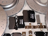 Maserati Ghibli SQ4 Quattroporte AWD Front & Rear Rotors and Brembo Brake Pads Set