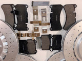 Maserati Ghibli SQ4 Quattroporte AWD Front & Rear Rotors and Brake Pads Set